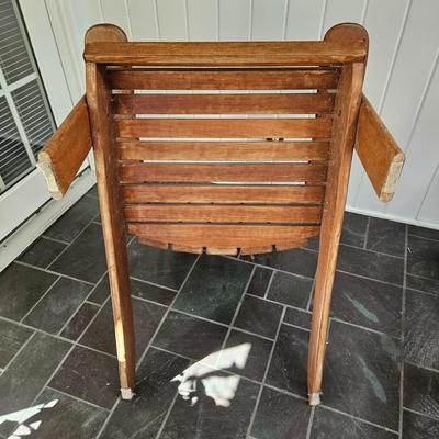 Pair of Country Casual Teak Adirondack Chairs and a Footstool (SR-DW)