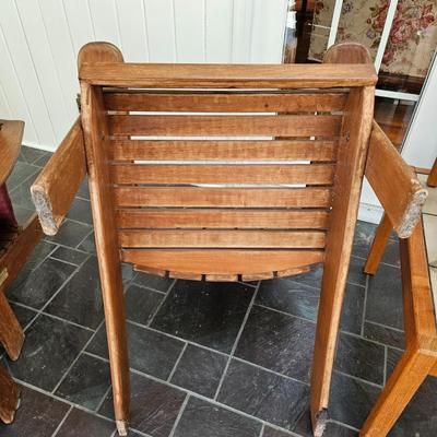 Pair of Country Casual Teak Adirondack Chairs and a Footstool (SR-DW)