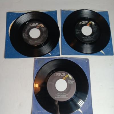 THREE Elvis Presley collectible -45 LP Records -