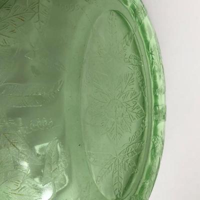 LOT 13K: Vintage Deco Dunbar Pink Depression Glass Pitcher, Vintage Watermelon Pink Stemmed Etched Wine Glasses (3) & Vintage Green...