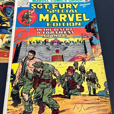 LOT 93G: Vintage Bronze Age 60s/70s Marvel Comics - Dr. Strange, Sgt. Fury And His Howling Commandos