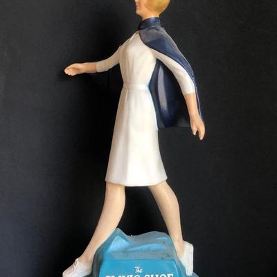 LOT 169K: Vintage The Clinic Shoe Nurse Advertising Store Display Statue (22