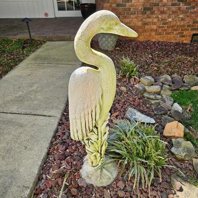 Cement Heron Yard Sculpture (BY-DW)