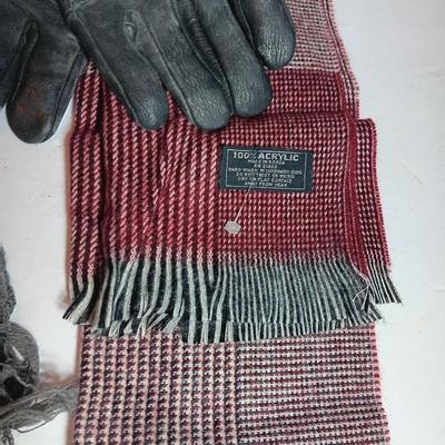 Pendleton lambswool scarf with another scarf and gloves