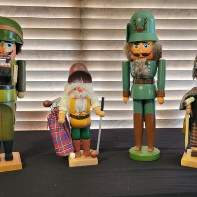 LOT OF 4 HAND CARVED GERMAN NUTCRACKERS
