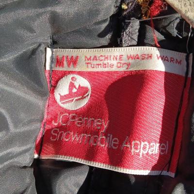 Vintage JC Penny Snowmobile Apparel Snow Suit size XL 46-42