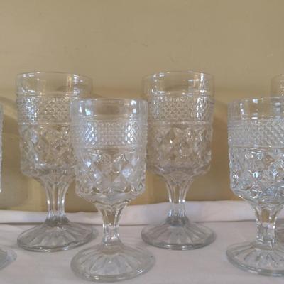 Collection of Anchor Hocking Wexford Glass Goblets
