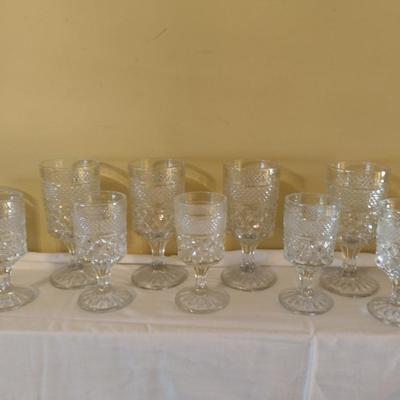 Collection of Anchor Hocking Wexford Glass Goblets