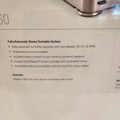 Audio-Technica Automatic Stereo Turntable System AT-LP60, NIB (LR-JS)