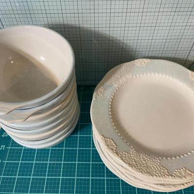 Blue & white bowls and plates