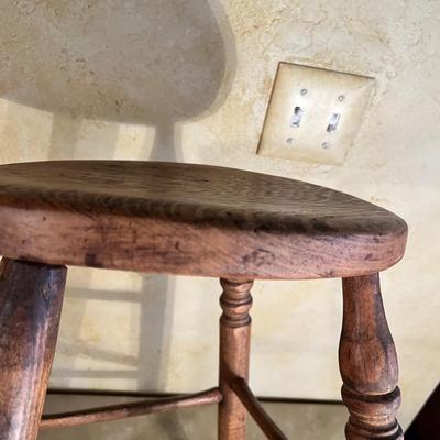 Primitive vintage short stool