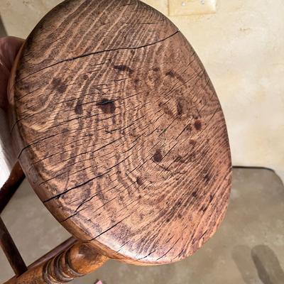 Primitive vintage short stool