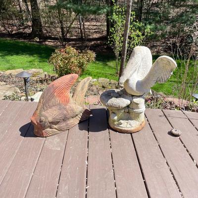 Concrete Pelican & Outdoor Fish (BY-DW)