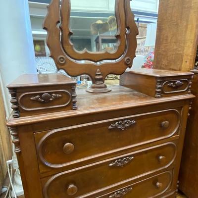 Antique Dresser With Swivel Mirror