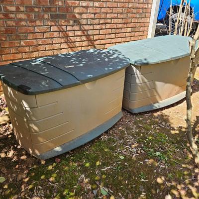 A Pair of Rubbermaid Outdoor Storage Cabinets (BY-DW)