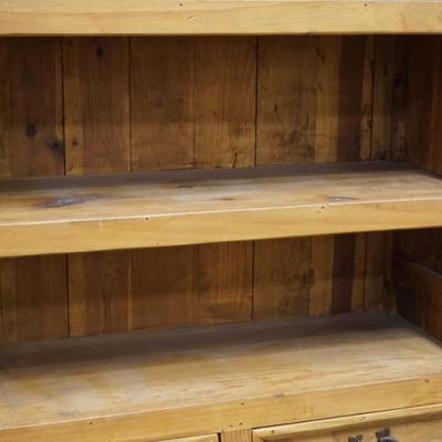Pine Bookcase w/ Cabinet & Drawers #1