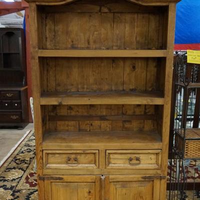 Pine Bookcase w/ Cabinet & Drawers #3