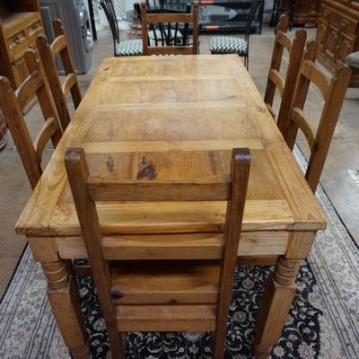 Pine Table Set w/ 6 Chairs