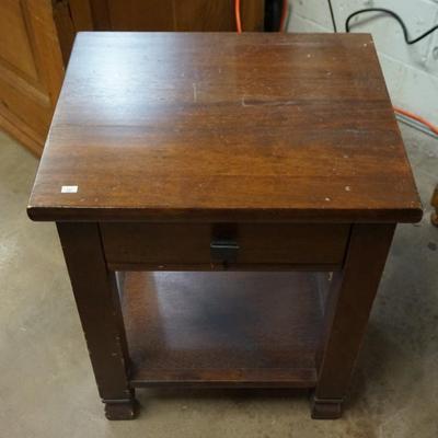 Wooden Nightstand with Drawer