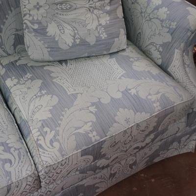Drexel Loveseat with Damask Blue Fabric