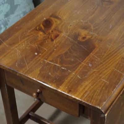 Vintage Wooden Drop Leaf End Table