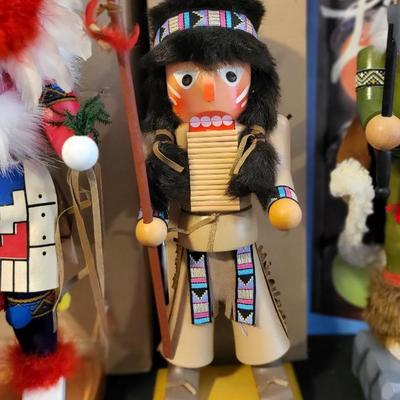 LOT OF 6 VINTAGE NATIVE AMERICAN INDIAN GERMAN NUTCRACKERS