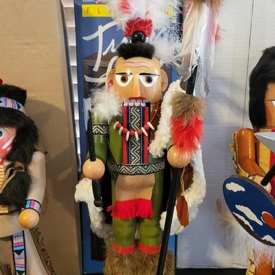LOT OF 6 VINTAGE NATIVE AMERICAN INDIAN GERMAN NUTCRACKERS