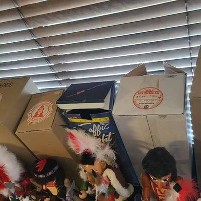 LOT OF 6 VINTAGE NATIVE AMERICAN INDIAN GERMAN NUTCRACKERS