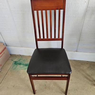 Pair of Folding Wooden Chairs (G-DW)