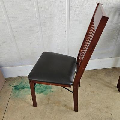 Pair of Folding Wooden Chairs (G-DW)