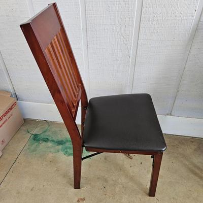 Pair of Folding Wooden Chairs (G-DW)