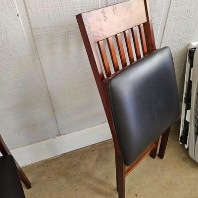 Pair of Folding Wooden Chairs (G-DW)