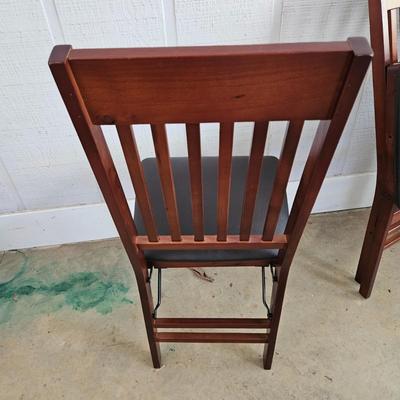 Pair of Folding Wooden Chairs (G-DW)