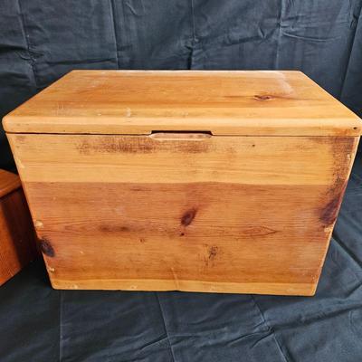 Pair of Handcrafted Pine Boxes (G-DW)
