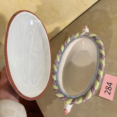 MacKenzie-Childs Terra cotta dish