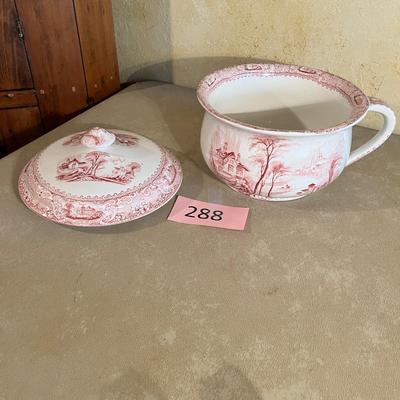 Antique Transfer Ware Thunder Mug