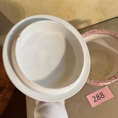 Antique Transfer Ware Thunder Mug
