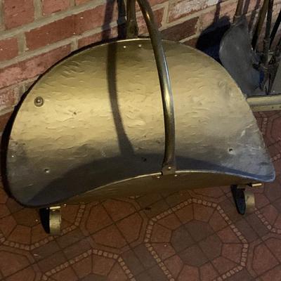 Brass Fireplace Tools / Ash Bucket / Umbrella Stand