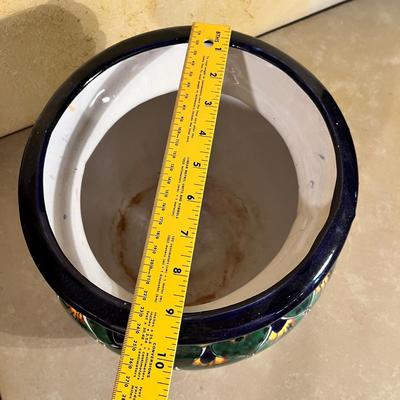 Talavera Peacock Tail Pot