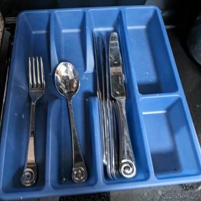 Silverware Tray and Misc. Silverware