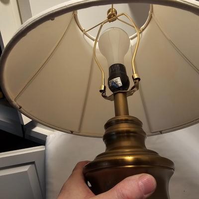 Two Bronze Metal Table Lamps (LR-JS)