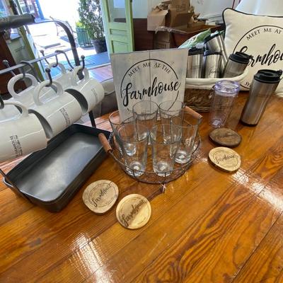 Farmhouse Mugs, Glasses, and Tumblers Lot Two