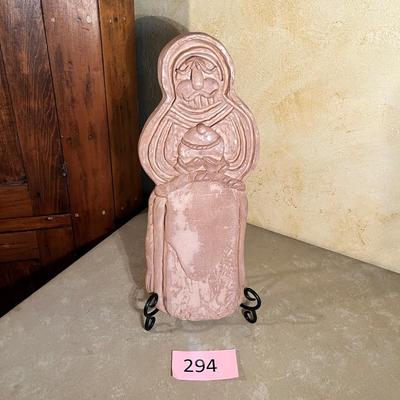 Saint Pacual terra cotta mold, signed by artist