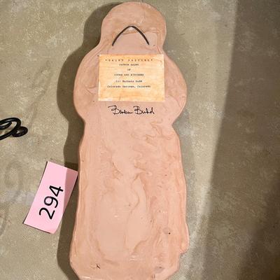 Saint Pacual terra cotta mold, signed by artist