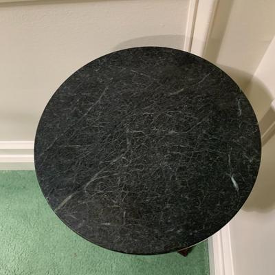 BOMBAY CO. Pedestal with Green Marble Top