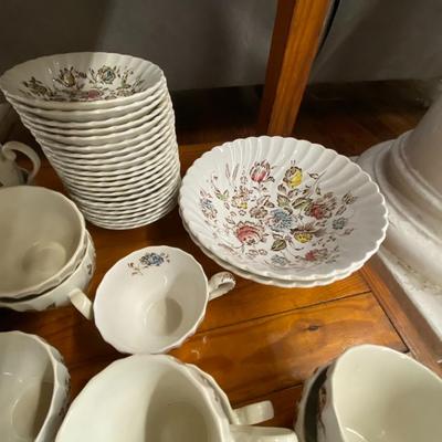 Vintage 84 Piece China Set - Staffordshire Bouquet (Made in England)