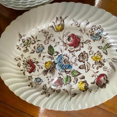 Vintage 84 Piece China Set - Staffordshire Bouquet (Made in England)