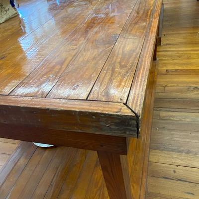 Vintage Two Tier Solid Oak Table Lot Two