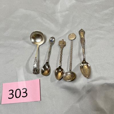 Silver Plate Souvenir spoons