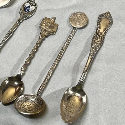 Silver Plate Souvenir spoons